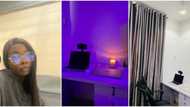 She was jobless and squatted with friends: Nigerian lady flaunts her fine apartment after getting a job
