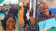 Nigerian man enters train for the first time after travelling to visit his children in UK
