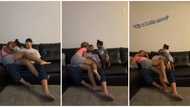 Stop kissing him: Little girl 'fights' lady giving her dad a peck on the face, bites her hand in funny video