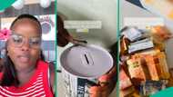 Lady displays amount she found after opening 2024 savings her late mum left behind