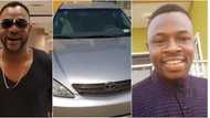 Odunlade Adekola surprises younger brother with brand new car 3 days after New Year (photo)