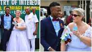 People react as Nigerian man releases wedding photos of his marriage to his Oyinbo lover