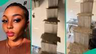 Lady who went house hunting in Lagos posts video of funny-looking staircase in duplex
