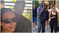 Moving On: Kanye West poses with Kim Kardashian lookalike rumoured girlfriend Chaney Jones in her new selfie