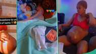 "You deserve a gift": Woman who carried big pregnancy bump gives birth to twins