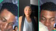 "When he misses you too much": Lady shows her boyfriend shedding tears during their video call
