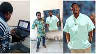 One magic hand, crazy talent: Nigerian man uses computer to draw Don Jazzy, stuns many, photo goes viral