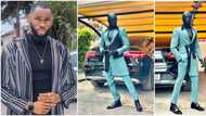 I'm not a fashion disaster: BBNaija Emmanuel shows up in masked outfit for Lagos fashion week, fans react