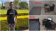 Young man shares story of the progress he's making in life, before and after photos of his room goes viral