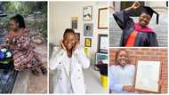 Lady who graduated from Ivy league schools Harvard & Oxford at 23, goes to dad's grave to celebrate success