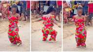 "She is a beautiful dwarf": Lady who is small in stature dances inside market as people gather to watch