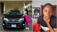 Young Nigerian TikTok star Jenni Frank becomes car owner, shares photos, video, online as she flaunts ride