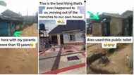Nigerian man wows family living in shack for 10 years, moves them to a bungalow he built from scratch in video