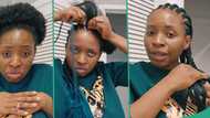 "To braid hair is N140,000": Nigerian lady based in UK makes her hair herself after hearing price