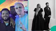 Oyinbo DJ rocks agbada at Davido's manager's wedding, shares his experience about Naija party