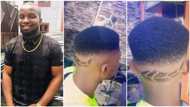 This Nigerian barber from Onitsha has set social media on fire with the amazing style he gave this man (see photos)