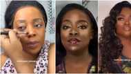 Funke Akindele at 45: Talented makeup artist transforms herself into Nollywood actress, video goes viral