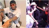 Who threw this? Crowd goes wild as anonymous lady 'stones' Joeboy with her bra during performance