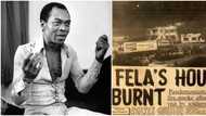 "We shall never forget": Femi Kuti remembers fire incident that razed dad Fela's Kalatuta house, digs up photo