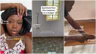 "Did you tell your landlord?" Lady rents house with cute tiles, doesn't like flooring, renovates apartment