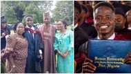 Young Nigerian student who was vice chancellor of his university shares cute photos as he bags first class