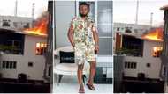 AY Makun's Lekki mansion catches fire, property worth millions destroyed, Sad Video trends