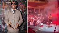 Fans in tears as Rema 'passes out' on stage, singer reveals it's a prank as he finishes show energetically