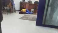Lady cries & rolls on bank floor after someone used her ATM card on POS machine to withdraw all savings