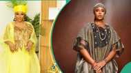 No competition: Lovely photos of 7 female celebs who dazzled in creatively designed agbada outfits