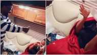 Kunle Afolayan celebrates Bimbo Ademoye’s birthday on set, surprises actress as he sprays her money