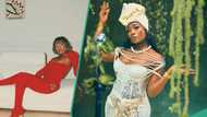 "The diva herself": Efya looks classy in a thigh-high corseted dress and beautiful braids