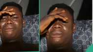 Nigerian man's heart shattered as his girlfriend leaves him, he cries alone in his room