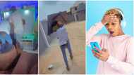 Video captures moment angry Nigerian man showed up at debtor's house and took away his TV, stirs reactions