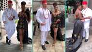 "Where una dey see oyinbo?" Lady weds white man in grand style, video stuns netizens