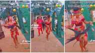 "She's so shy": Nigerian bride hides her face as she dances at her wedding, funny video stirs reactions