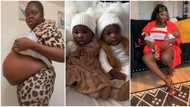 "2023 catch me outside": Black and beautiful lady flaunts large baby bump, video of twin pregnancy goes viral