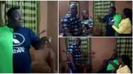 Video showing actors Charles Awurum and Mr Ibu engaged in heated argument gets fans talking