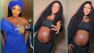 Lady who started 2023 as girlfriend celebrates becoming wife and mum in same year, flaunts baby bump