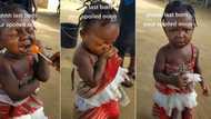 "She's a drama queen": Little girl breaks down in tears in video, rejects 'stick sweet' from family members