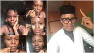 How Nigerian lady did a perfect imitation with her makeup skill, she looked like Buhari (photos)