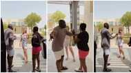 "I don't like it": Nigerian lady tackles fine oyinbo neighbour always looking for her husband, video emerges