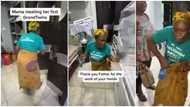 Grandma causes stir in hospital as she meets her twin grandkids for the first time, dances strangely in video