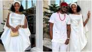"Seems like father and daughter": Paul Okoye's girlfriend shares lovely photos as they twin to church