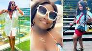 Jackie Appiah goes swimming in revealing swimsuit in video from Dubai , her daring costume causes stir