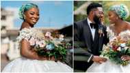 Wedding fashion: Beautiful bride stuns in bold and unique style, sports green hairdo