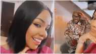 BBNaija Nengi excitedly shares videos as she meets 2baba on Annie Idibia's movie set