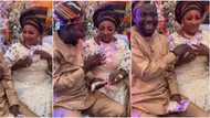 "U wan burst my bubble because of small change?" Mide Martins 'slams' hubby as he plasters money on her chest