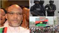 TENSION in Umuahia as security vans flood Nnamdi Kanu's hometown