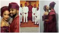 First photos emerge from Banky W’s wedding introduction to Adesua Etomi