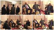 BREAKING: Buhari meets with Saraki, Dogara, other lawmakers in Abuja House, London (PHOTOS)